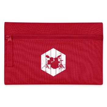 Drum Set Drawing - Pencil Case - red - Front