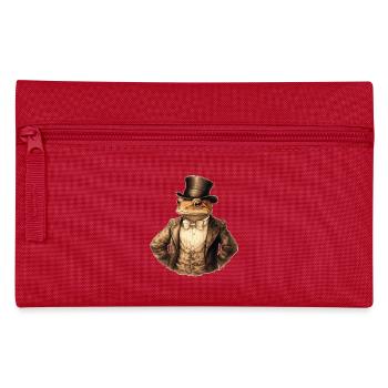 Frosch Steampunk - Federtasche - Rot - Vorne