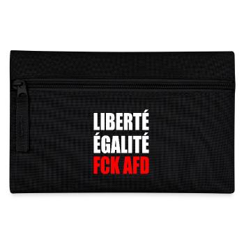 Liberté Égalité fck afd - Federtasche - Schwarz - Vorne