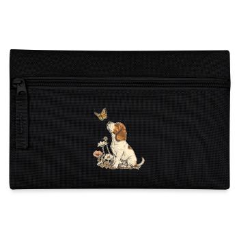Beagle und Schmetterling - Federtasche - Schwarz - Vorne