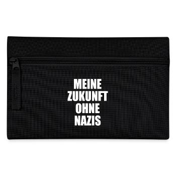Meine zukunft ohne nazis - Federtasche - Schwarz - Vorne