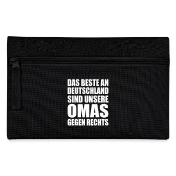 beste an deutschland sind unsere omas gegen rechts - Federtasche - Schwarz - Vorne