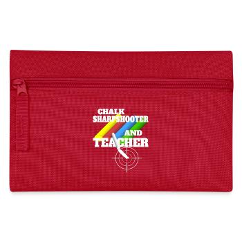 Chalk Sniper and Teacher - Pencil Case - red - Front