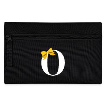 Letter o yellow bow - Pencil Case - black - Front