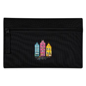 Retro Vintage Illustration Musician in Love - Pencil Case - black - Front