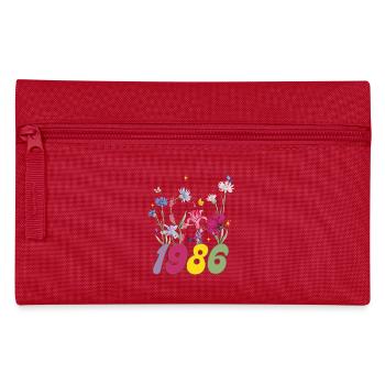 Année de naissance 1986 fleurs sauvages - Trousse - rouge - Devant