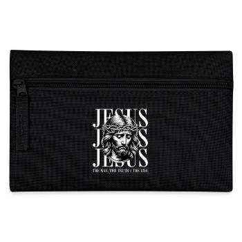 Jesus - Believe: Strong faith design - Pencil Case - black - Front