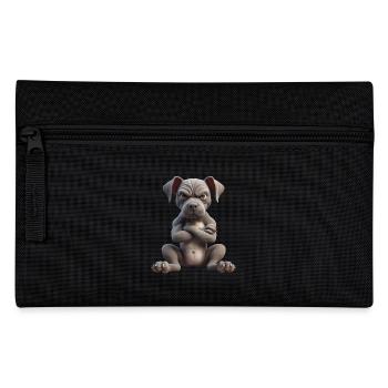 Hund grimmig 5 - Federtasche - Schwarz - Vorne