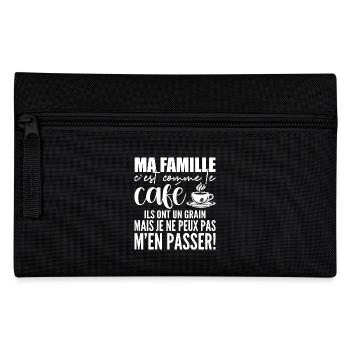 Ma famille C'est Comme le Café - Trousse - noir - Devant