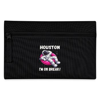Houston, Ich mach Pause - Entspannter Astronaut - Federtasche - Schwarz - Vorne