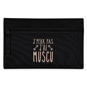 Je Peux Pas J ai Muscu - Trousse - noir - Devant