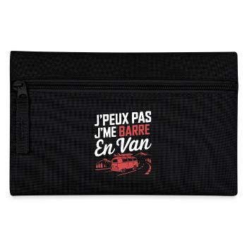 I can't I leave in a Van - Pencil Case - black - Front