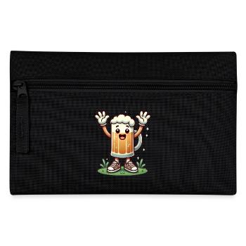 Happy Beer Mug Personnage de dessin animé - Trousse - noir - Devant