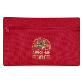 Birthday September 1971 Vintage September 1971 - Pencil Case - red - Front