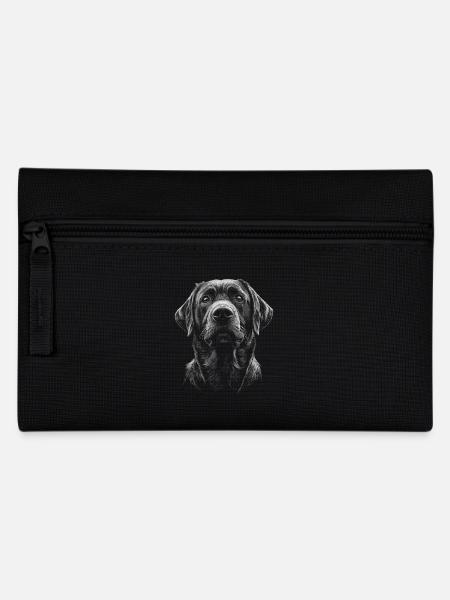 Labrador Portrait Labbi Labrador Retriever Hunde - Federtasche - Schwarz