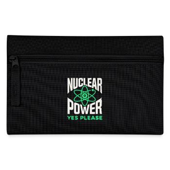 Kernkraft Ja Bitte - Für Saubere Energie - Federtasche - Schwarz - Vorne