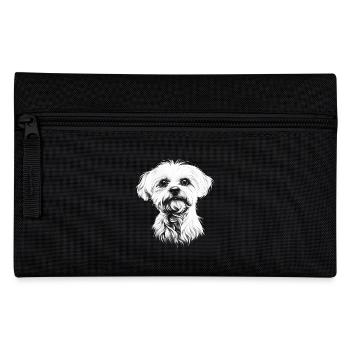 Maltese Portrait Maltese Dog Dog - Pencil Case - black - Front