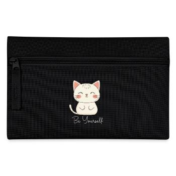 Cat Be Yourself Be Yourself Love Motivation - Pencil Case - black - Front