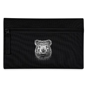 Wombat Portrait Australian Animals Animal - Pencil Case - black - Front