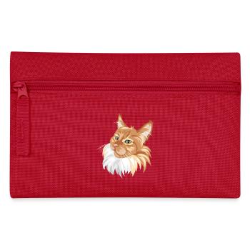 Ginger cat portrait - Pencil Case - red - Front