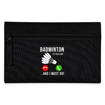Badminton ruft Federball - Federtasche - Schwarz - Vorne