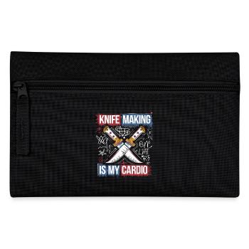 Passion for knives and blacksmithing - Pencil Case - black - Front