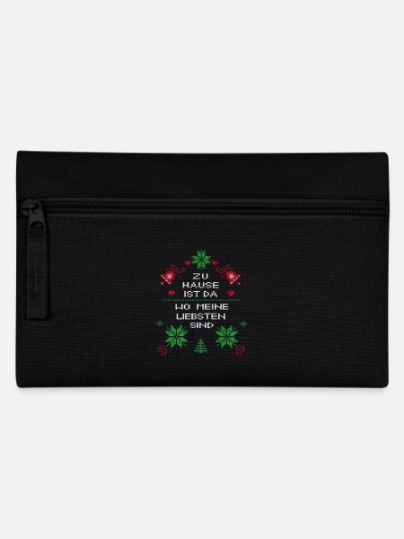 Weihnachten zu Hause ist da wo meine Liebsten sind - Federtasche - Schwarz