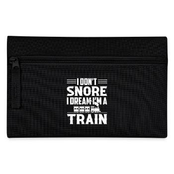 Train Lover Locomotive Model Railway - Pencil Case - black - Front