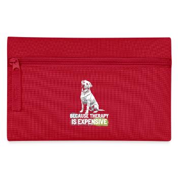 Hunde als beste Therapeuten - Federtasche - Rot - Vorne
