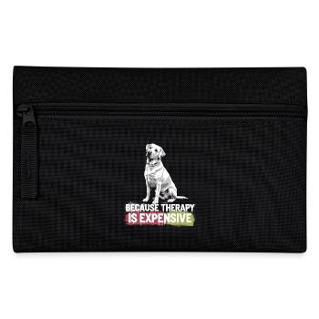 Hunde als beste Therapeuten - Federtasche - Schwarz - Vorne