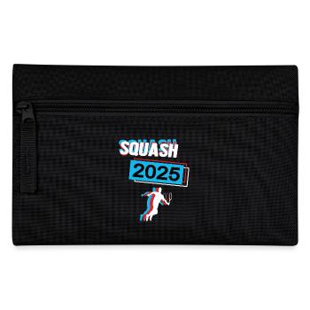 Squash 2025 Squasher Squashspieler Spieler - Federtasche - Schwarz - Vorne