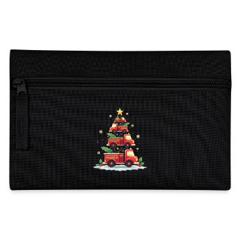 Lustiges Feuerwehrauto, Feuerwehrauto, Weihnachten - Federtasche - Schwarz - Vorne