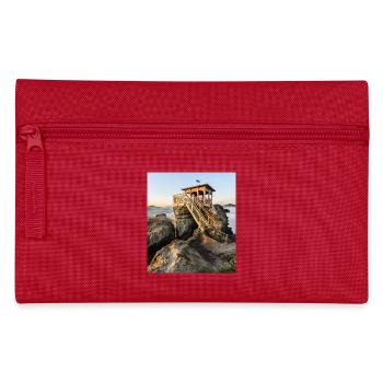 Hütte mit Aussicht - Federtasche - Rot - Vorne