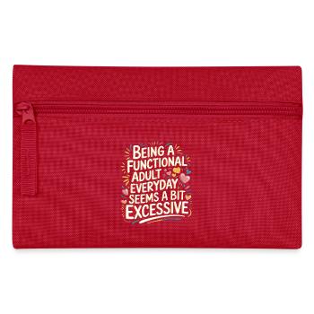 Being a Functional Adult Daily Seems Excessive 7 - Federtasche - Rot - Vorne