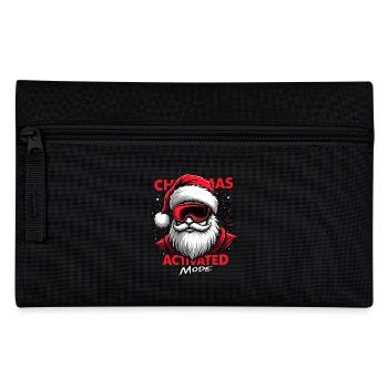 Santa Claus with ski goggles - Christmas Mode - Pencil Case - black - Front