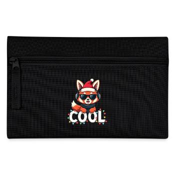 Cool Red Panda - Christmas Party - Pencil Case - black - Front