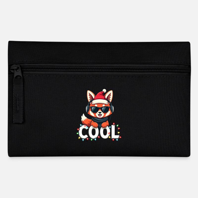 Cooler Roter Panda - Weihnachtsfest - Federtasche - Schwarz