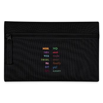Lundi Non Mardi Meh Mercredi Peut-être - Trousse - noir - Devant