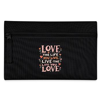 Liebe das Leben - Federtasche - Schwarz - Vorne