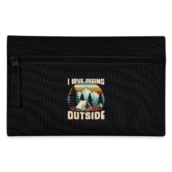 I love outdoors doing camping nature mountains - Pencil Case - black - Front