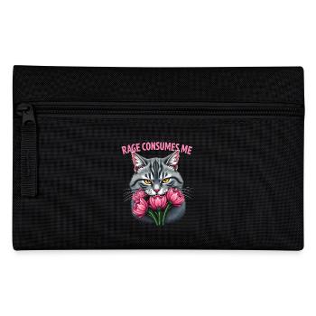 Rage Consumes Me Lustiges Katzenblümchen - Federtasche - Schwarz - Vorne