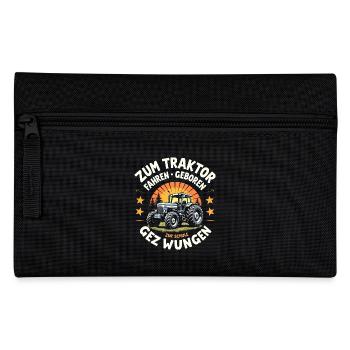 Zum Traktor Fahren Geboren Bauer Witzigen Sprüchen - Federtasche - Schwarz - Vorne