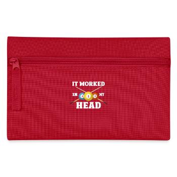 Billard Humor: It Worked In My Head - Federtasche - Rot - Vorne