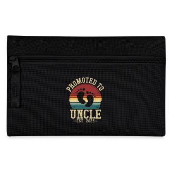 Promoted to uncle set for 2025 - Pencil Case - black - Front