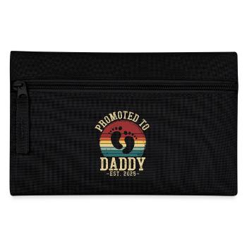 Promoted to dad set for 2025 - Pencil Case - black - Front