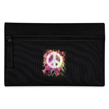 Peace World Peace Flower Power Gift - Pencil Case - black - Front