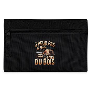 Je Peux Pas Je Dois Faire Du Bois - Trousse - noir - Devant