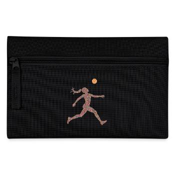 Handball-Herzschlag - Frauen & Mädchen - Federtasche - Schwarz - Vorne