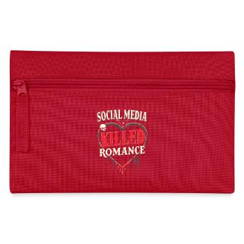 Social Media Killed the Romance | Relationship - Federtasche - Rot - Vorne