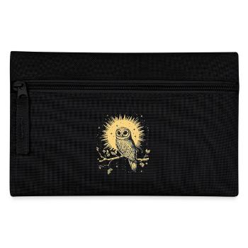 Owl Eagle Owl Bird Night Bird Animal Night Moon Nature - Pencil Case - black - Front